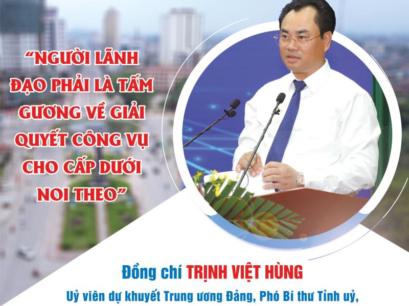 Người lãnh đạo phải là tấm gương về giải quyết công vụ cho cấp dưới noi theo