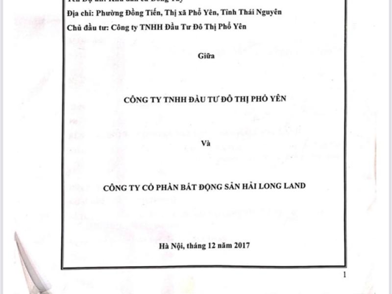 Dự án Khu dân cư Đông Tây (Thái Nguyên): Trách nhiện với khách hàng thuộc về ai?